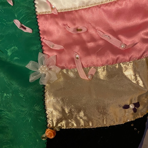 VINTAGE Crazy Quilt Jacket/Coat embroidery cat, ribbons, many textures! 80s - Picture 14 of 16